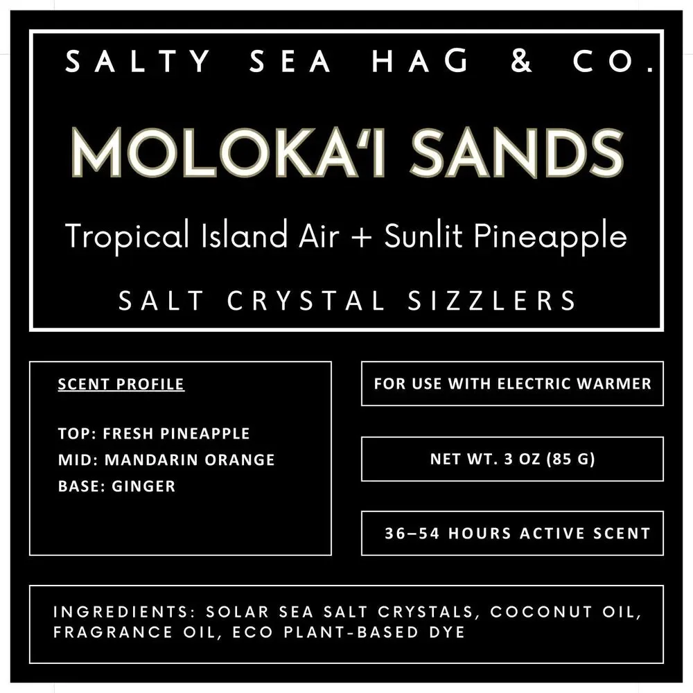 Moloka’i Sands Salt Crystal Sizzlers: Tropical Island Air + Sunlit Pineapple